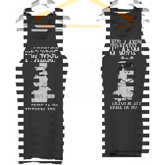 カバはすごいだから私はカバの面白いカバだ タンクトップ - Kawaiitshirt