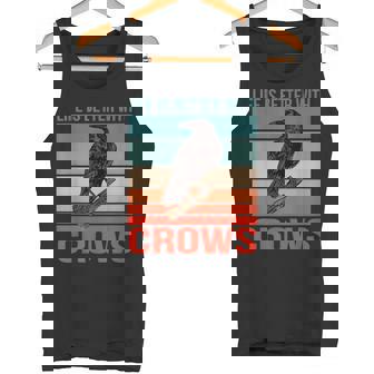 カラス ライフ・イズ・ベター バード鳥類学 カラス タンクトップ - Kawaiitshirt