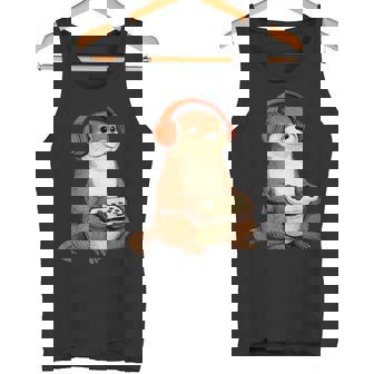 カワイイ カワウソ ゲーム アニメ レトロ 日本の芸術作品 ゲーマー 面白い タンクトップ - Kawaiitshirt