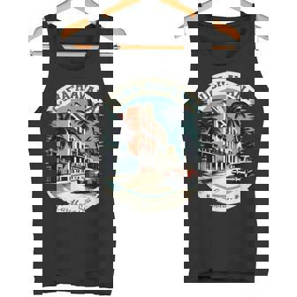 キューバ ハバナ レトロ 車 ヴィンテージ カリブ海のヤシの木 タンクトップ - Kawaiitshirt