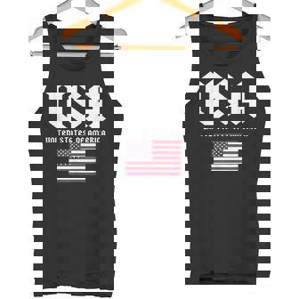 クールなアメリカ国旗グレートーンのイラストグラフィックデザイン。 タンクトップ - Kawaiitshirt