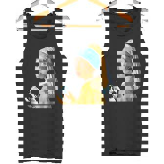 ゲーム モナリザ 面白いtシャツ ゲーマー ネタ 入り メンズ おもしろ 面白い 服 フェルメール グッズ タンクトップ - Kawaiitshirt