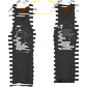 ストレッチは大事！ 猫 ネコ 愛猫 伸び 柔軟 ハチワレ 靴下猫 シンプル かわいい 癒やし メンズ レディース キッズ タンクトップ - Kawaiitshirt