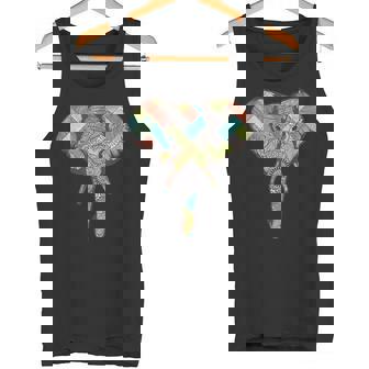 ゾウ I ワイルドライフ I カラフルなゾウ タンクトップ - Kawaiitshirt