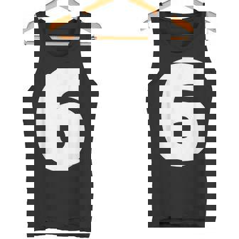 タイポグラフィ 太字表示 6番 数字 6 タンクトップ - Kawaiitshirt