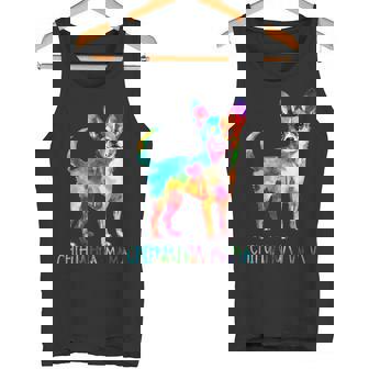 チワワ ママ 水彩画 芸術的 犬 恋人 ティーカップ タンクトップ - Kawaiitshirt