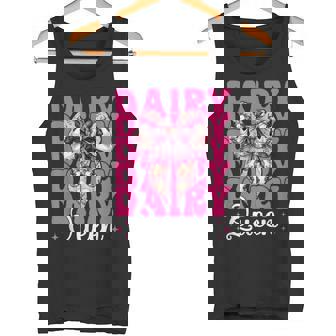 デイリークイーン 酪農家 牛 酪農 少女 ママ コケット タンクトップ - Kawaiitshirt