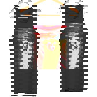 トイプードル 面白いtシャツ 犬 ムンクの叫び かわいい メンズ 子供 おもしろ 服 グッズ ネタ わんこ タンクトップ - Kawaiitshirt