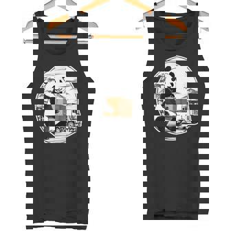 トラック運転手 パンダ 運送業 水墨画 和風 おもしろ 動物 タンクトップ - Kawaiitshirt