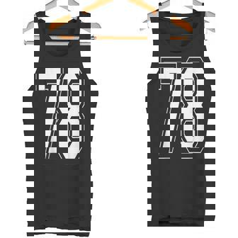 ナンバー78 バーシティスタイル ボールド スポーツ 誕生日 ジャージ タンクトップ - Kawaiitshirt