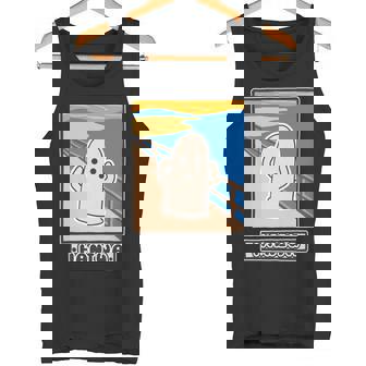 ハニワくん の ムンクの叫び 埴輪【ゆるフレンズ】名画 パロディ 歴史土器 キャラクター かわいい イラスト 面白い 長袖tシャツ タンクトップ - Kawaiitshirt