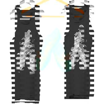 バレリーナガール ミントグリーン ダンス バレエ水彩画 タンクトップ - Kawaiitshirt