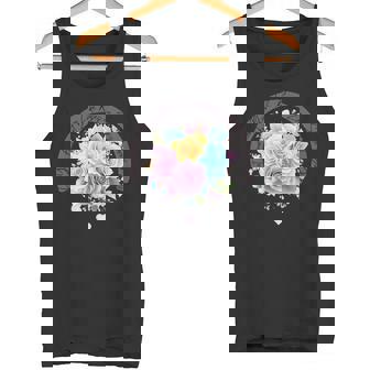 パステルレインボーローズがあらゆる色合いにハートを咲かせます タンクトップ - Kawaiitshirt