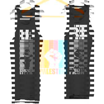 パレスチナ人のためのフリーパレスチナのレトロなビンテージデザイン 長袖tシャツ タンクトップ - Kawaiitshirt