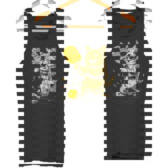 ピックルボール選手 ピックルボールの猫 長袖tシャツ タンクトップ - Kawaiitshirt