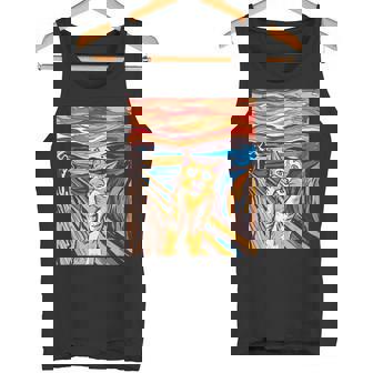 ファニー タビーキャット 絵画 ムンクの叫び パロディ タンクトップ - Kawaiitshirt