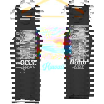 ホノルル ハワイ ハワイアン 波 ビーチ 夏 サーフィン レトロ タンクトップ - Kawaiitshirt