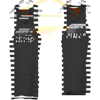 ホンダ、カリフォルニア州ヴィンテージエバーグリーンサンセット80年代レトロ。 長袖tシャツ タンクトップ - Kawaiitshirt