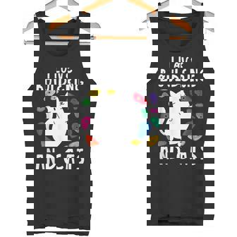 ロッククライミングホールズ クライマー キュート I Love ボルダリングと猫 タンクトップ - Kawaiitshirt