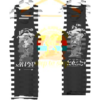 一歩ずつ、面白いカエルのハイキング山 タンクトップ - Kawaiitshirt