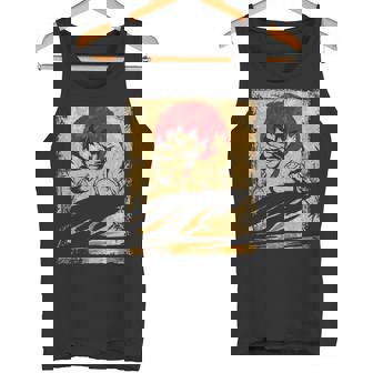 九尾の狐 日本のレトロアート 長袖tシャツ タンクトップ - Kawaiitshirt