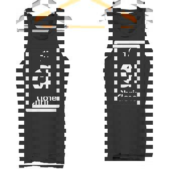 塩素 Cl 元素周期表 サイエンスギフト タンクトップ - Kawaiitshirt