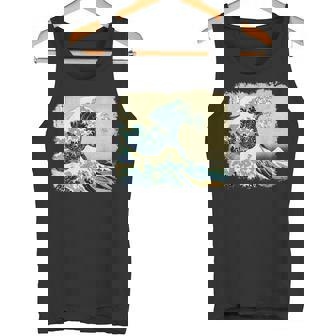 大波 北斎 名画 レトロ タンクトップ - Kawaiitshirt