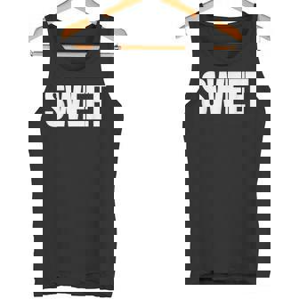 巨大な文字に甘いという言葉を込めて タンクトップ - Kawaiitshirt