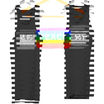 平和 シンボル 国旗 色 戦争反対 虹 Peace No Warintage タンクトップ - Kawaiitshirt