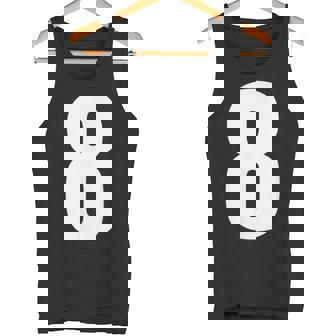数字 8 数字 8 プレーン 白 数字 タンクトップ - Kawaiitshirt