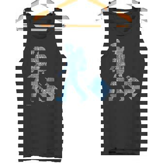 旅への冒険心を抱くシルエットデザイン 世界を巡る旅人たち タンクトップ - Kawaiitshirt