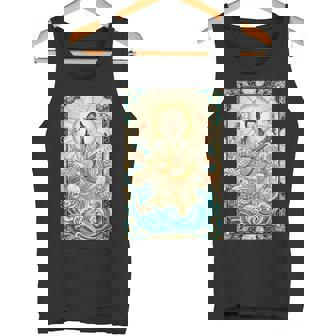 日本神話 音楽 女神弁財天 ステンドグラス タンクトップ - Kawaiitshirt