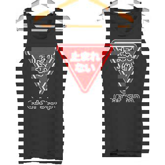 止まれない 標識 Can'ttop【変なデザイン屋さん】（ランニング・ランナー）ウェア 交通 パロディ 面白い言葉 タンクトップ - Kawaiitshirt