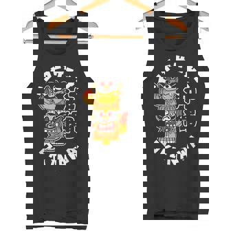 沖縄ジャパン シーサーガーディアンライオンズ 日本漢字お土産 タンクトップ - Kawaiitshirt