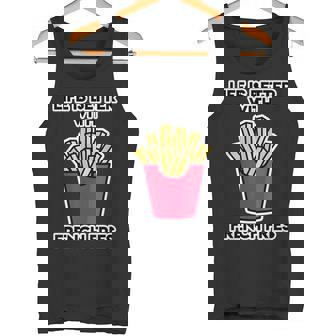 男性用フライドポテトデザイン フライドポテトと一緒に人生はより良いです タンクトップ - Kawaiitshirt