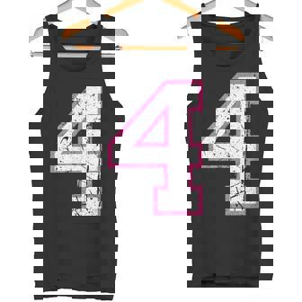 番号 4 ピンクのお気に入りの番号 タンクトップ - Kawaiitshirt