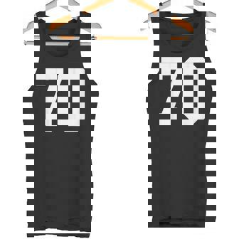 番号70 背面 スポーツチームジャージ番号 タンクトップ - Kawaiitshirt