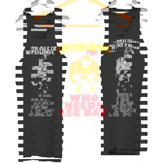 面白いジムフィットネスワークアウトtシャツ チキンレッグ タンクトップ - Kawaiitshirt