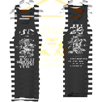 面白いゼウス・ミーム-古代ギリシャの神-ギリシャ神話 タンクトップ - Kawaiitshirt
