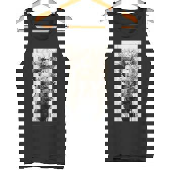 黒と白の天使 クラシックヴィンテージアート タンクトップ - Kawaiitshirt