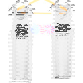 American Flag Teach Love Freedom Preschool Teacher 4th July Tank Top | Mazezy