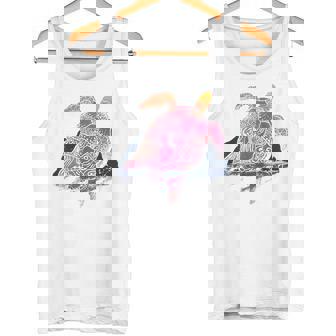Animal D'océan Lune Maori Amoureux De Tortue Débardeur e - Cadeauxyz