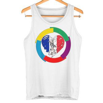 Bandera De Lengua Francesa Con Corazón Para El Día Internacional De La Francofonía Camiseta sin mangas - Regaloses