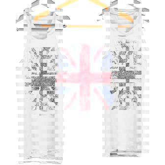 Banderaintage Union Jack Inglaterra Gran Bretaña Reino Unido Blanco Camiseta sin mangas - Regaloses