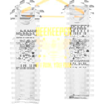 Beekeeping Men Vintage Bee Keeper Outfit If I Run You Run Tank Top | Mazezy