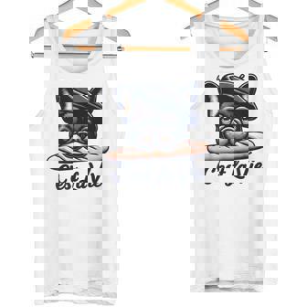 Bulldog Francés C'est Laie Baguette Humor Boina Arte Camiseta sin mangas - Regaloses