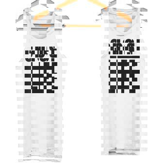 Choose Life Grandes Lettres Noires Amusantes Des Années 80 -Tyle Rétro Débardeur e - Cadeauxyz