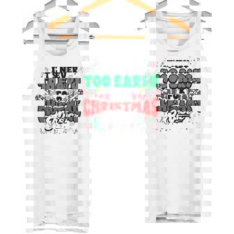 Christmas Music Teacher Never Too Early Xmas Costume Premium Tank Top | Mazezy
