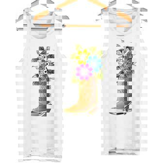 Cowboy Boot Flowers Raglan Baseball Tee Tank Top | Mazezy