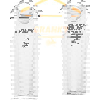 Cranky Fishing Reel Angling Humor Tank Top | Mazezy